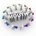 Word of Mouth - People with Bullhorns Royalty Free Stock Photo