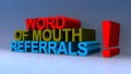 Word of mouth referrals on blue