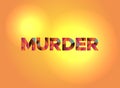 Murder Theme Word Art Illustration