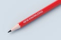 Word new knowledge on pencil. Education concept. Increase skills. Additional wisdom. Royalty Free Stock Photo