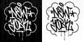 Word New York Abstract Hip Hop Hand Written Graffiti Style Vector Illustration