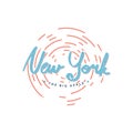 Word new york. Vector illustration decorative background design