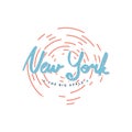 word new york. Vector illustration decorative design