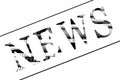 Word News cut from newspaper Royalty Free Stock Photo