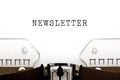 Word Newsletter Typed On Retro Typewriter Royalty Free Stock Photo