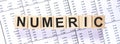 Word NUMERIC made with wood building blocks Royalty Free Stock Photo