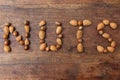 Word NUTS Royalty Free Stock Photo