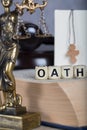 Word OATH composed of wooden letters. Royalty Free Stock Photo