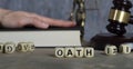 Word OATH composed of wooden letters. Royalty Free Stock Photo