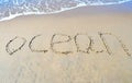 The word OCEAN Royalty Free Stock Photo
