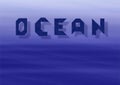 Word ocean made from tangram - cdr format Royalty Free Stock Photo