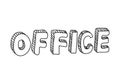 Word Office hand drawn lettering. Vector illustration