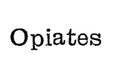 The word `Opiates` from a typewriter on white Royalty Free Stock Photo