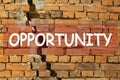 Opportunity Concept Word