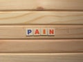 Word Pain on wood