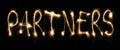 Word partners written sparkler