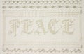 Word of Peace handcrafted embroidery needlework