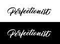 Word Perfectionist in hand lettering style