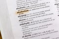 The word or phrase Alcoholism in a dictionary Royalty Free Stock Photo