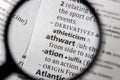 The word or phrase athwart in a dictionary Royalty Free Stock Photo