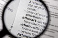 The word or phrase athwart in a dictionary