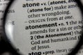 The word or phrase atonement in a dictionary