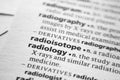 Word or phrase Radioisotope in a dictionary