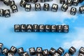 The word platelet