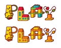 Word Play. Letters Made Of Toys