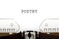Word Poetry On Retro Typewriter Royalty Free Stock Photo