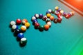 The word pool from billiard balls Royalty Free Stock Photo