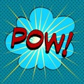 Word pow comic book style Royalty Free Stock Photo