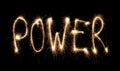 Word power written sparkler