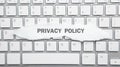 Word Privacy Policy on torn paper Royalty Free Stock Photo