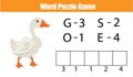 Word puzzle children educational game