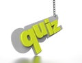 The word Quiz in green 3D