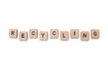 The word RECYCLING