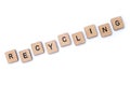 The word RECYCLING