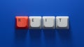 Word reit on Computer keyboard keys with copy space.close up of Computer keyboard keys Royalty Free Stock Photo