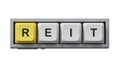 Word reit on Computer keyboard keys with. Royalty Free Stock Photo