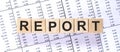 Word REPORT made with wood building blocks Royalty Free Stock Photo