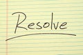 Resolve On A Yellow Legal Pad