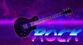 Word rock background vaporwave galaxy dark