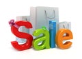 Word sale with colourful letters