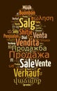 Word Sale in different languages Royalty Free Stock Photo