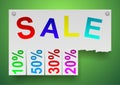 Word sale in the form of stickers Royalty Free Stock Photo