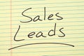 Sales Leads On A Yellow Legal Pad Royalty Free Stock Photo