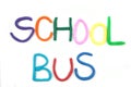 The word SCHOOL BUS Royalty Free Stock Photo