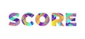 Score Concept Retro Colorful Word Art Illustration