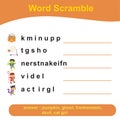 Spelling Word Scramble worksheet